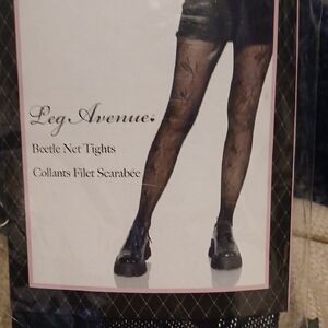 Leg Avenue Black Beetle Net Tights